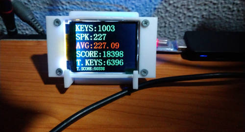Pantalla para la visualización de mi contador de teclas